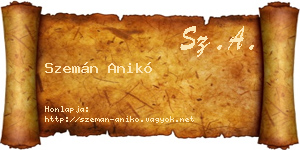 Szemán Anikó névjegykártya